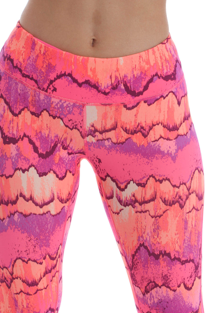 Pantalón Zella estampado y naranja, vista lateral – ClosetRehab