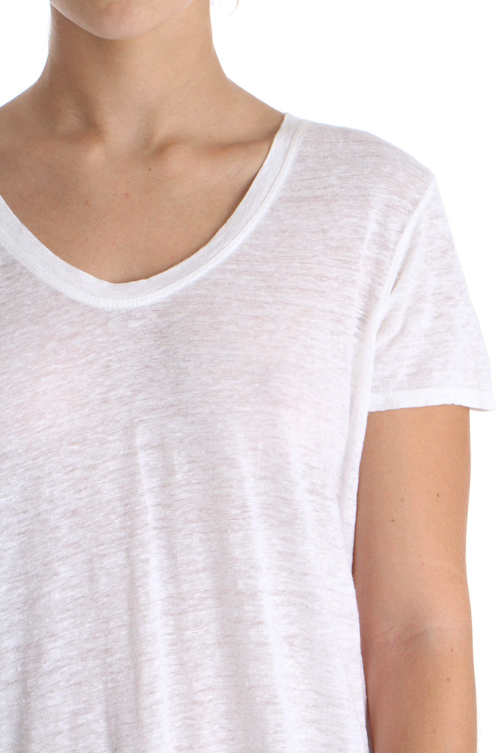 Blusa Wilt blanco, vista lateral – ClosetRehab