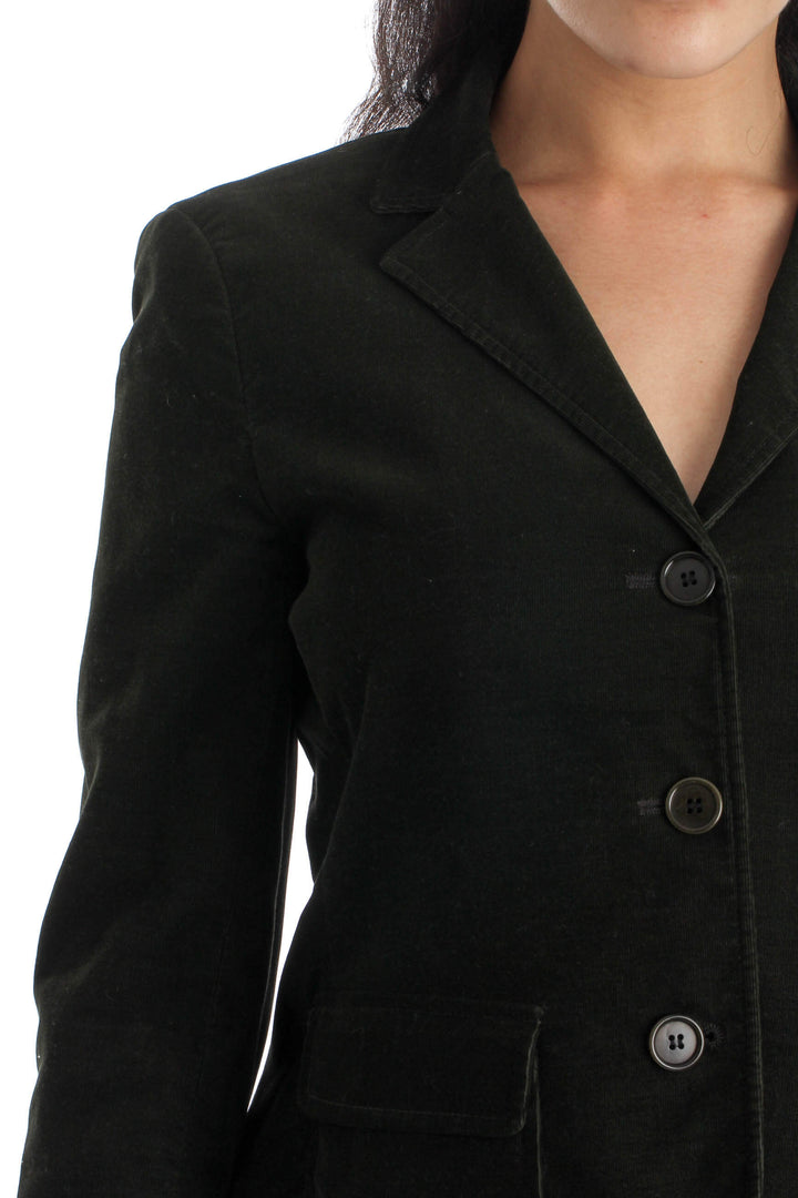 Saco Theory verde, vista lateral – ClosetRehab