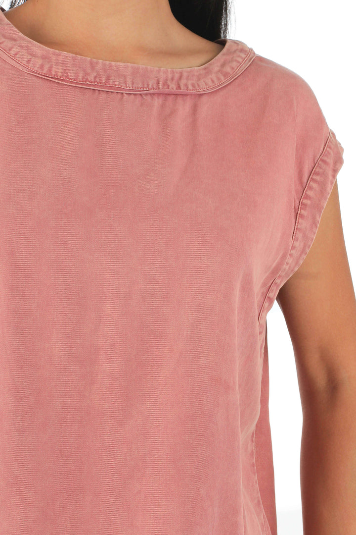 Blusa Maeve rosa, vista lateral – ClosetRehab