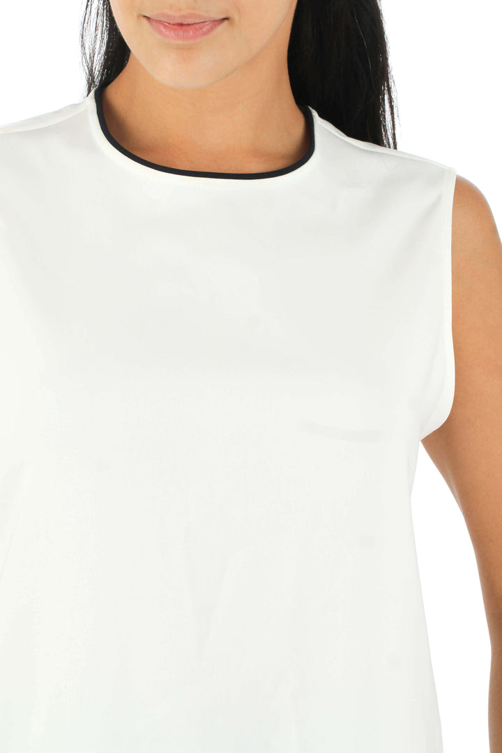 Blusa Equipment . Talla S blanco, vista lateral – ClosetRehab