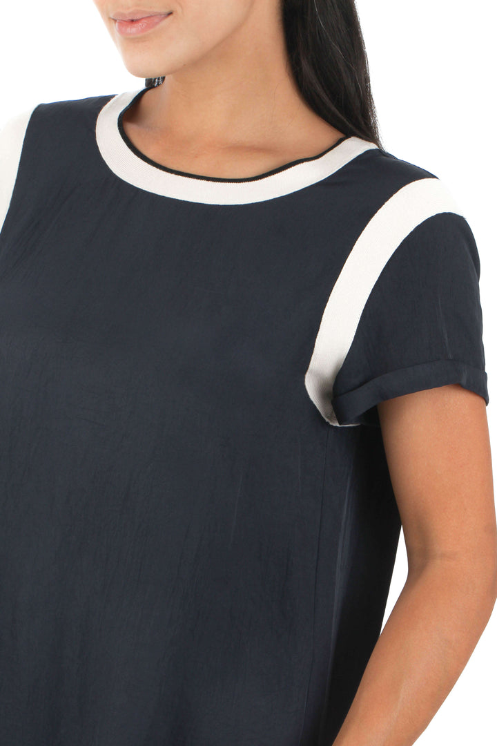 Blusa Rag & Bone azul, vista lateral – ClosetRehab
