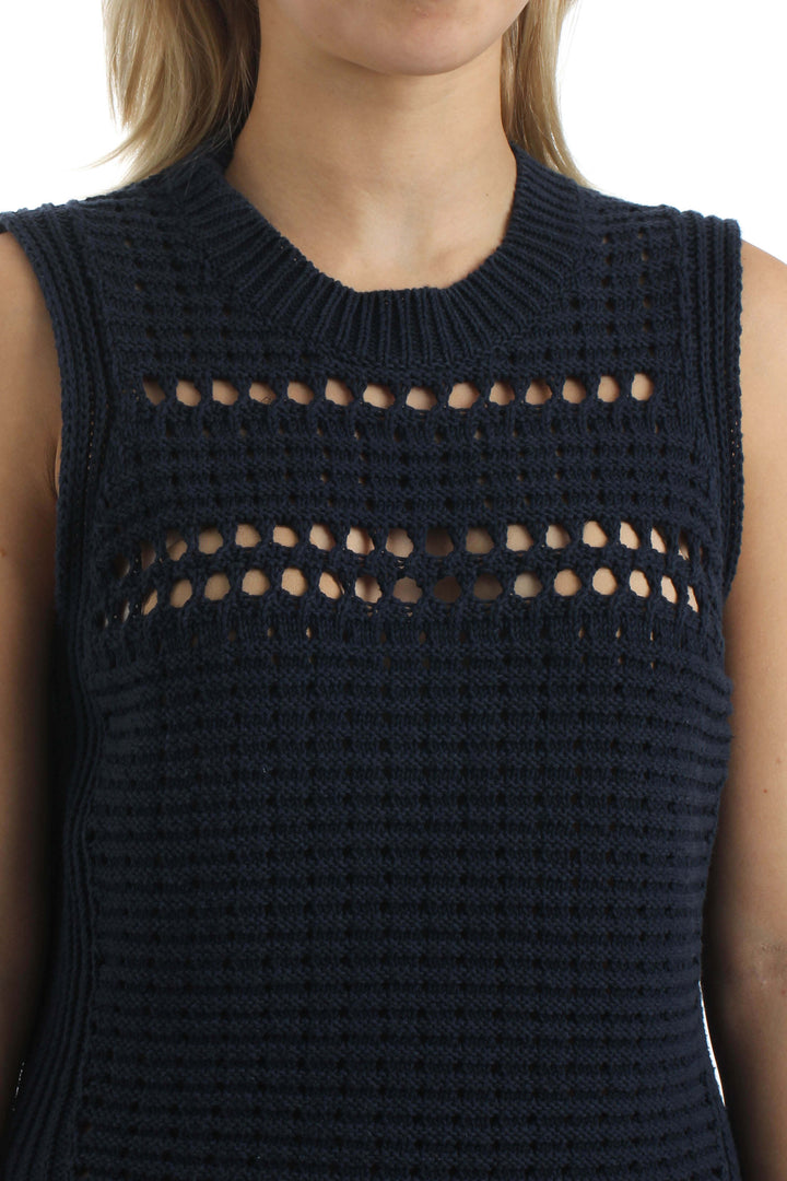 Blusa Veronica Bread azul, vista lateral – ClosetRehab
