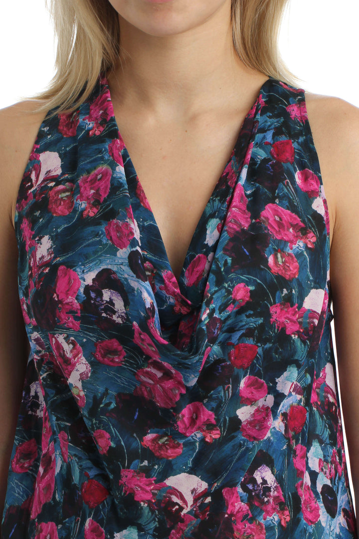 Blusa Rebecca Taylor azul, vista lateral – ClosetRehab