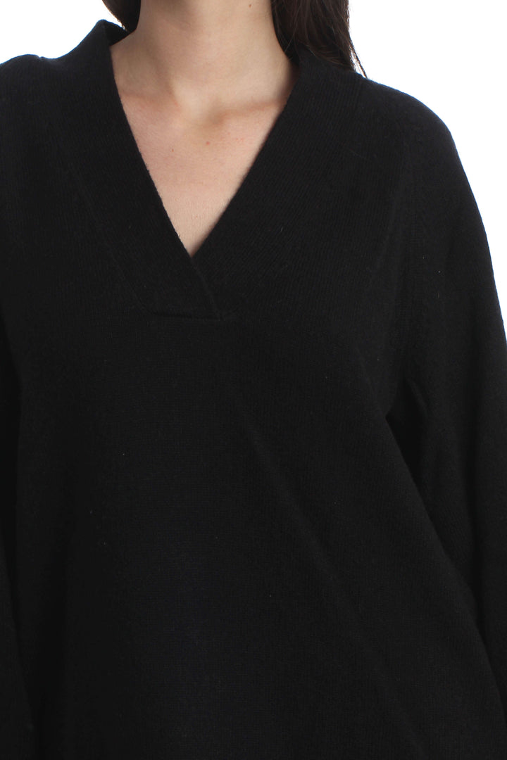 Blusa Ann Taylor Loft negro, vista lateral – ClosetRehab