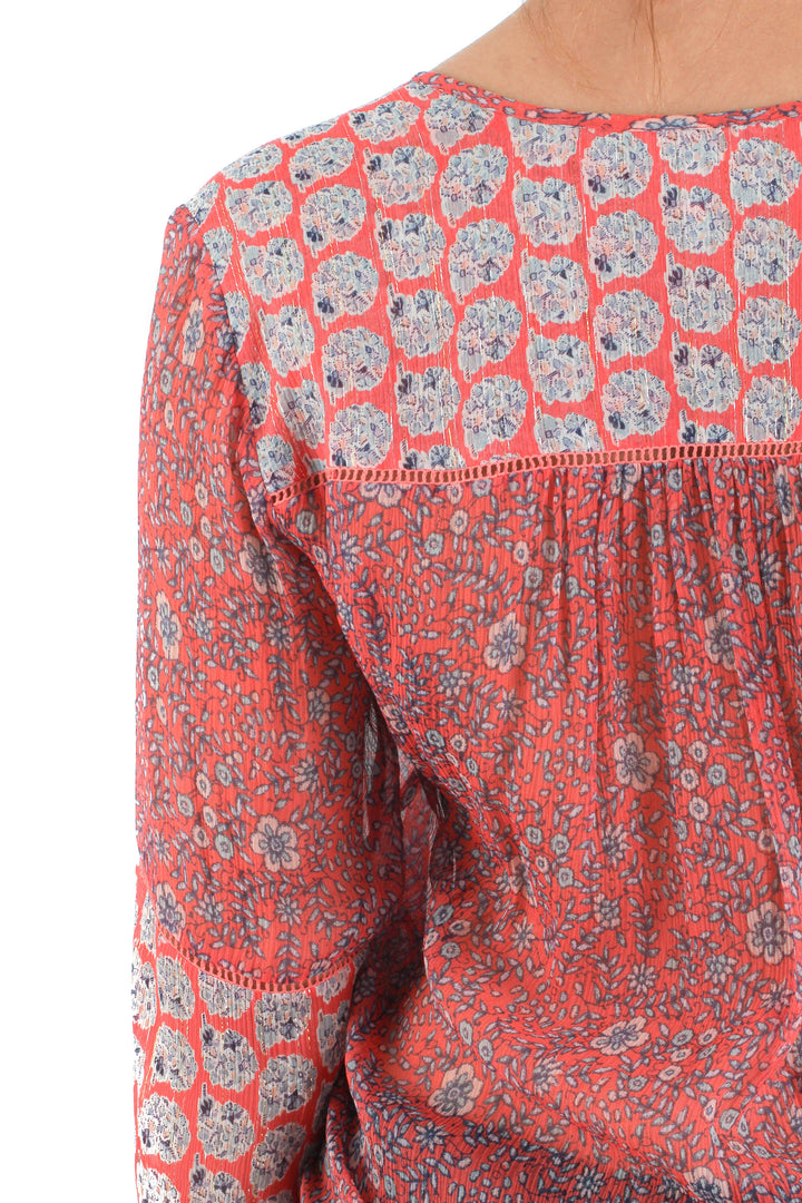 Blusa Rebecca Taylor rosa, vista lateral – ClosetRehab