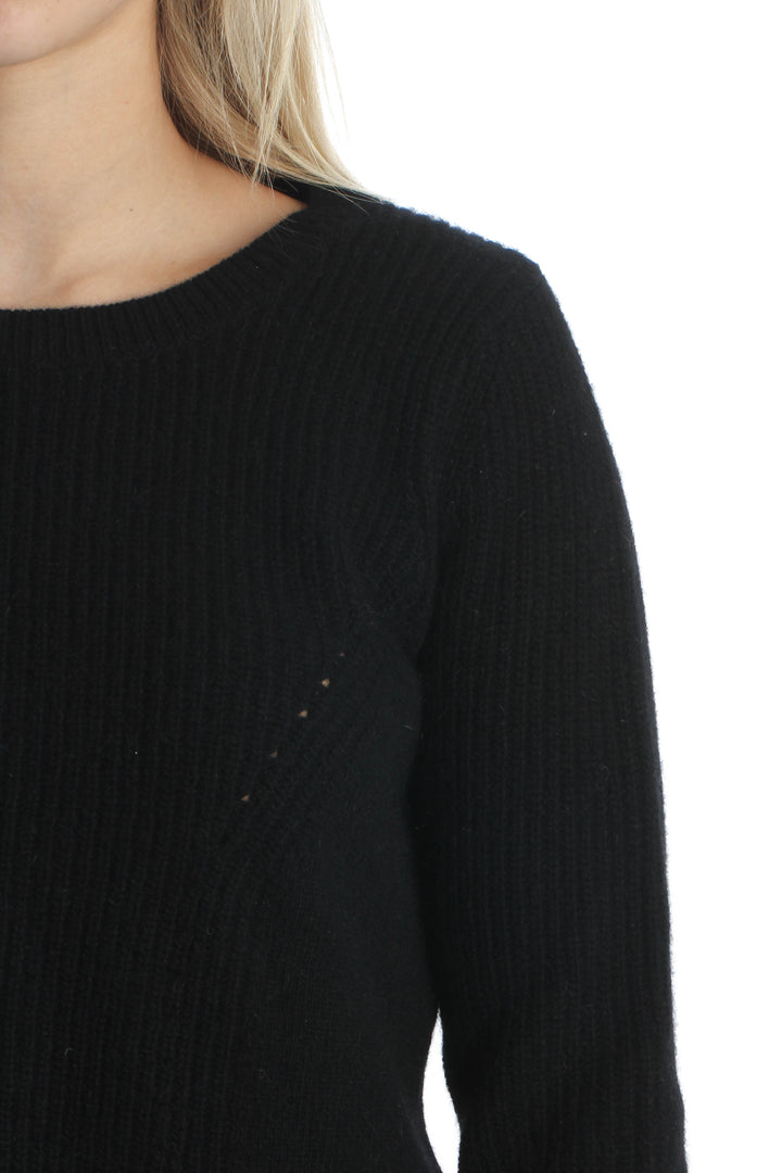 Blusa Club Monaco negro, vista lateral – ClosetRehab
