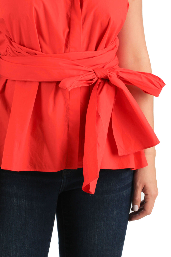 Blusa Carolina Herrera naranja, vista lateral – ClosetRehab