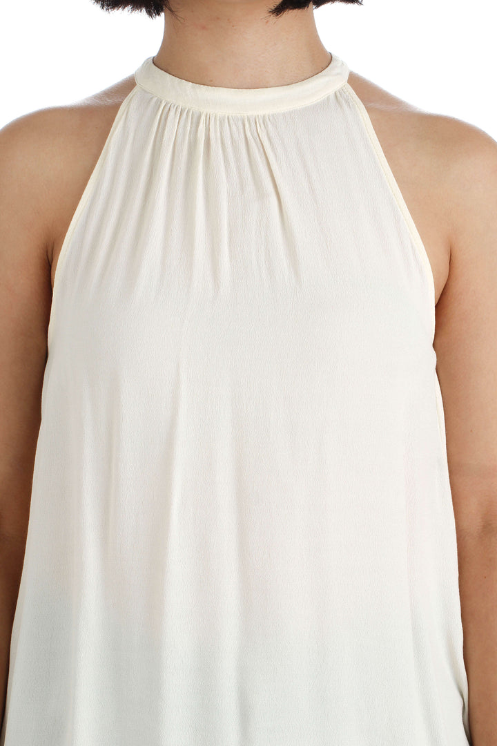 Blusa MNG beige, vista lateral – ClosetRehab