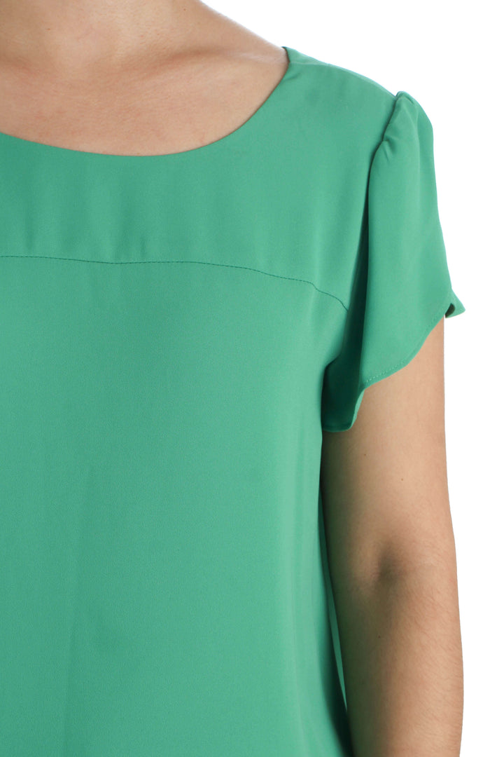 Blusa LOFT verde, vista lateral – ClosetRehab