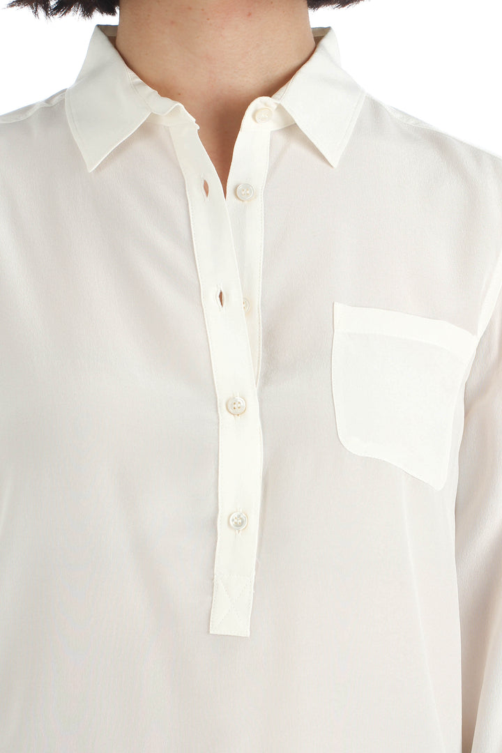 Blusa Ambrosi beige, vista lateral – ClosetRehab