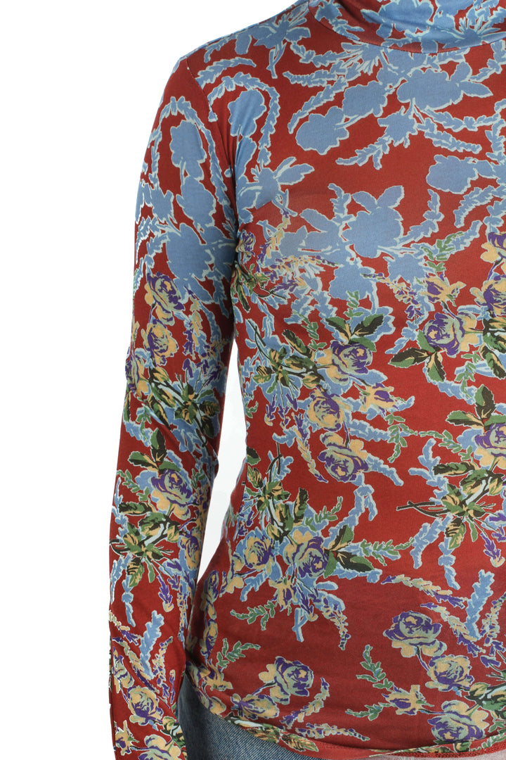 Blusa BCBG Maxazria estampado, vista lateral – ClosetRehab