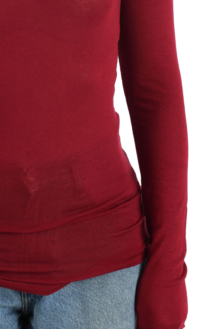 Blusa BCBG Maxazria rojo, vista lateral – ClosetRehab