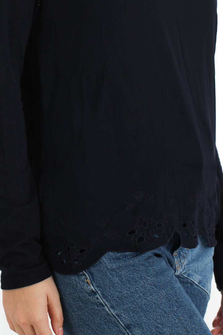 Blusa Loft azul, vista lateral – ClosetRehab