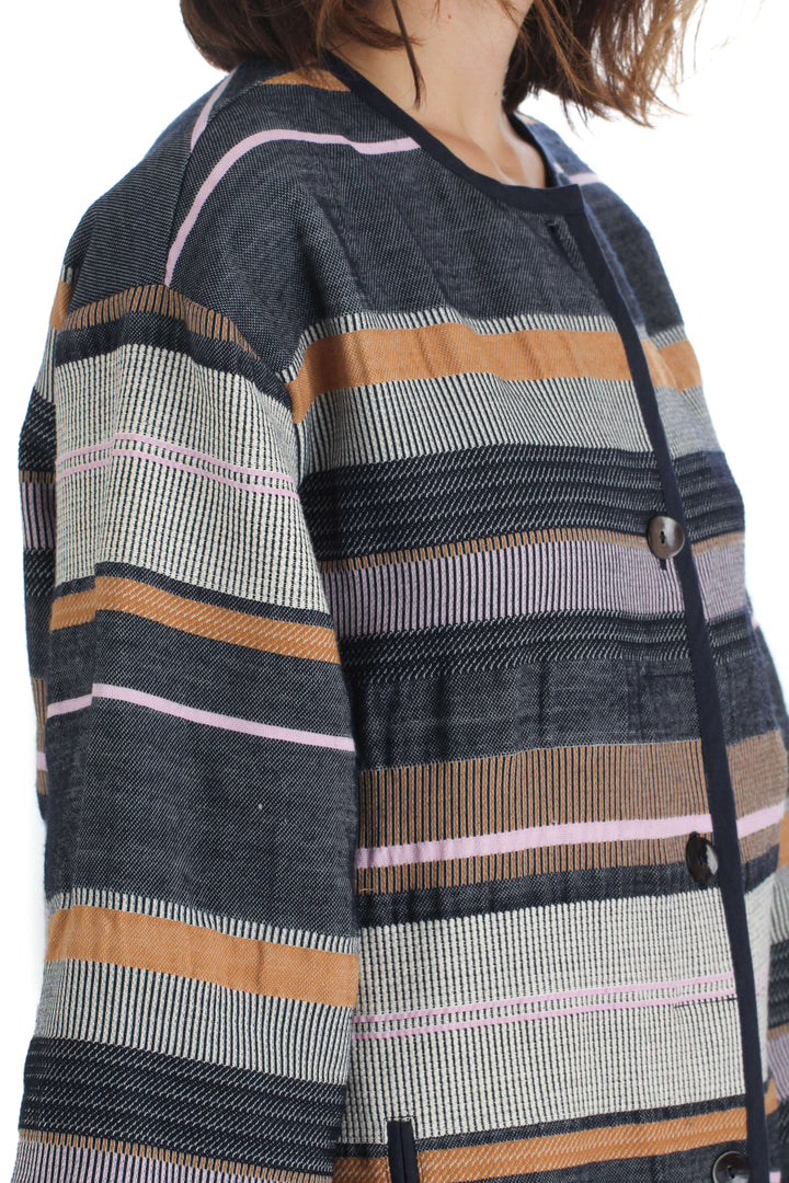 Abrigo 34 N 18W azul, vista posterior – ClosetRehab