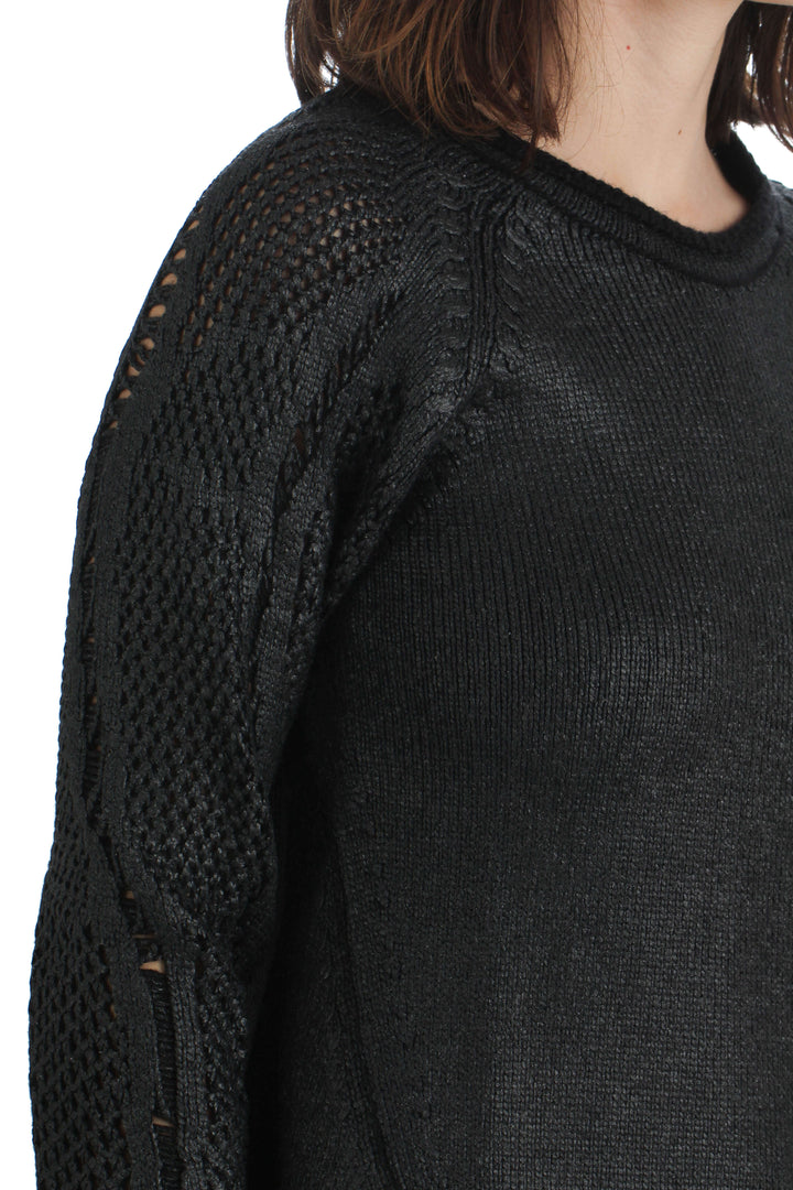 Suéter Ambrosi negro, vista lateral – ClosetRehab