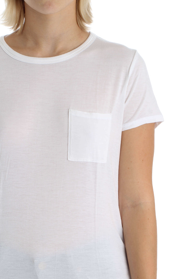 Blusa 7 For all Mankind blanco, vista lateral – ClosetRehab