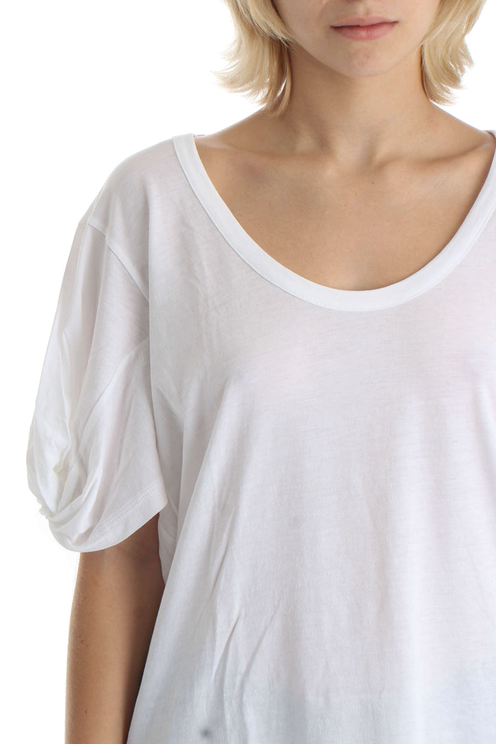 Blusa 7 For all Mankind blanco, vista lateral – ClosetRehab