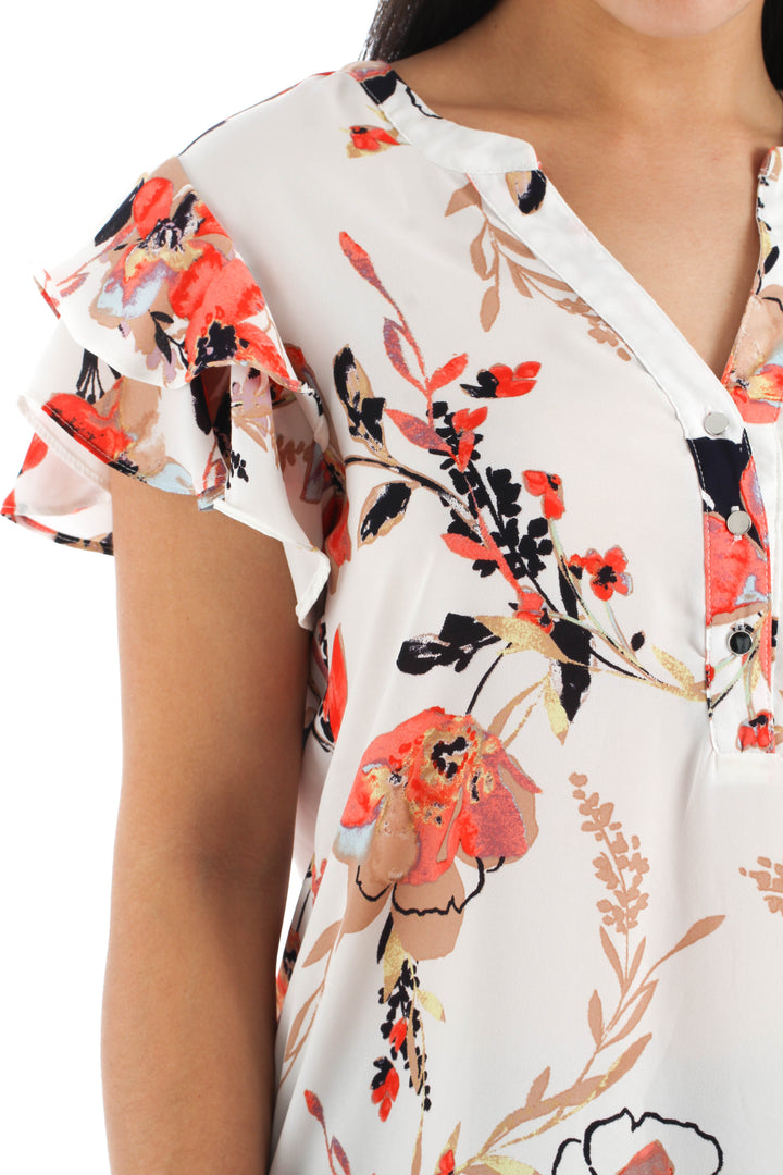 Blusa Zac & Rachel naranja, vista lateral – ClosetRehab