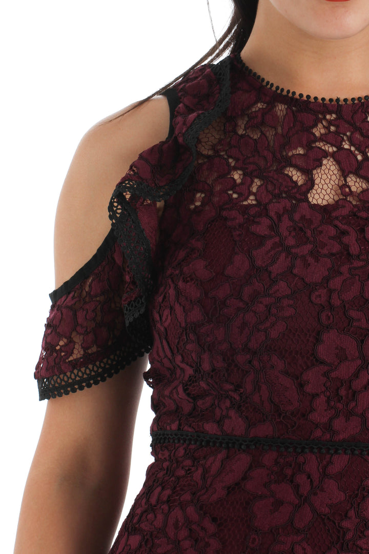 Vestido Alexis morado, vista lateral – ClosetRehab