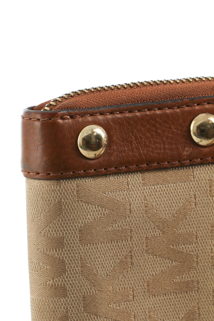 Cartera Michael Kors beige y café, detalle 7 – ClosetRehab
