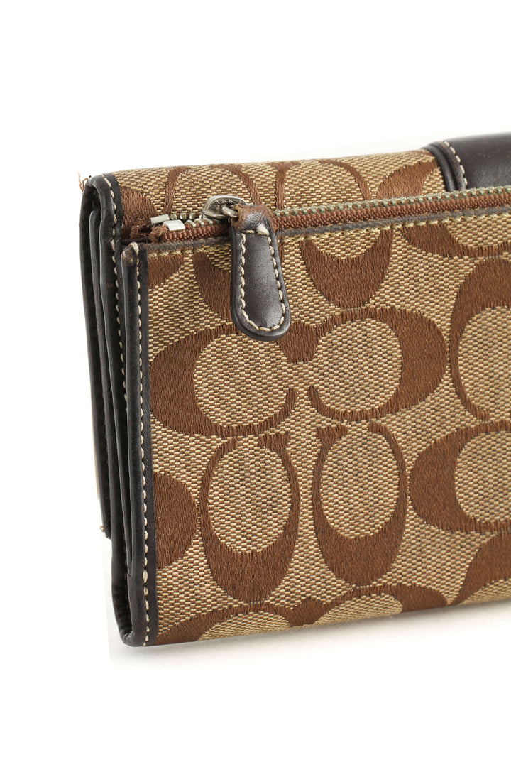 Monedero Coach café y estampado, detalle 5 – ClosetRehab