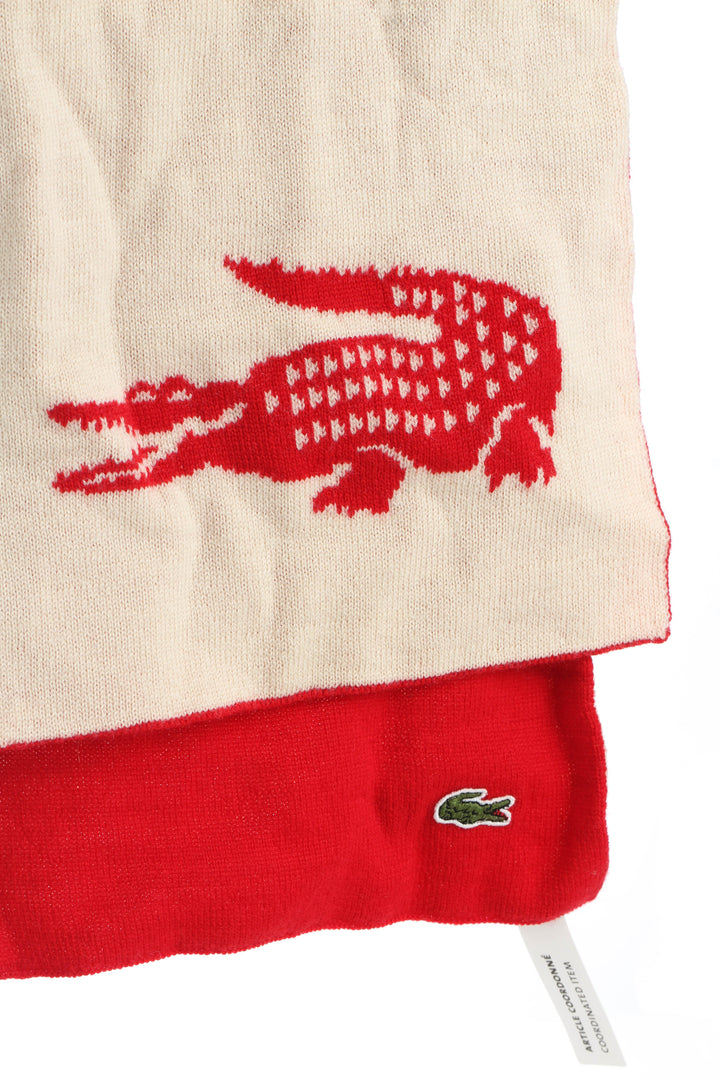 Bufanda Lacoste rojo, vista lateral – ClosetRehab