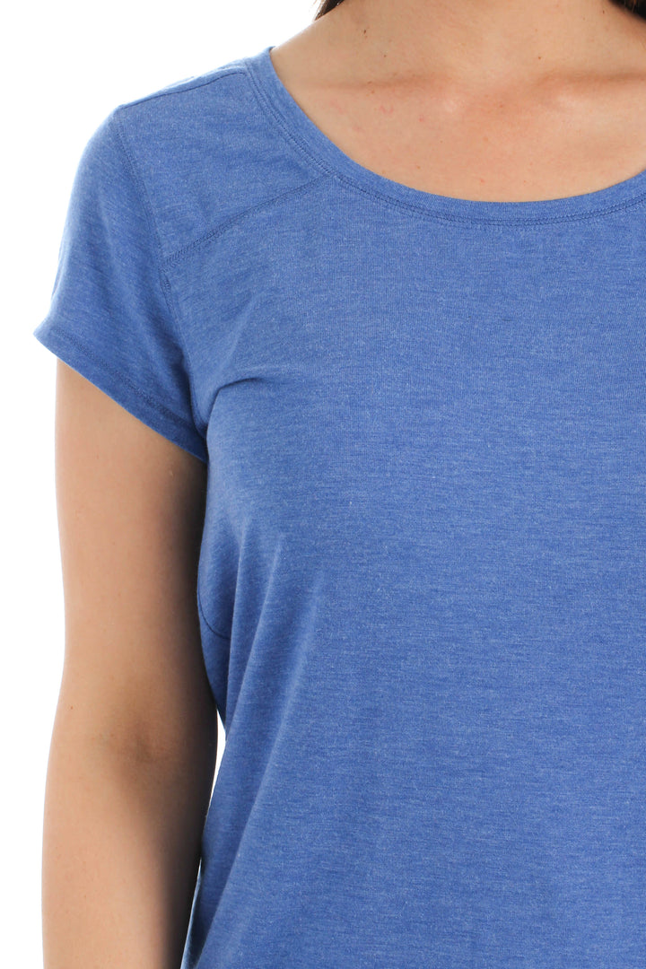 Blusa Zella azul, vista lateral – ClosetRehab