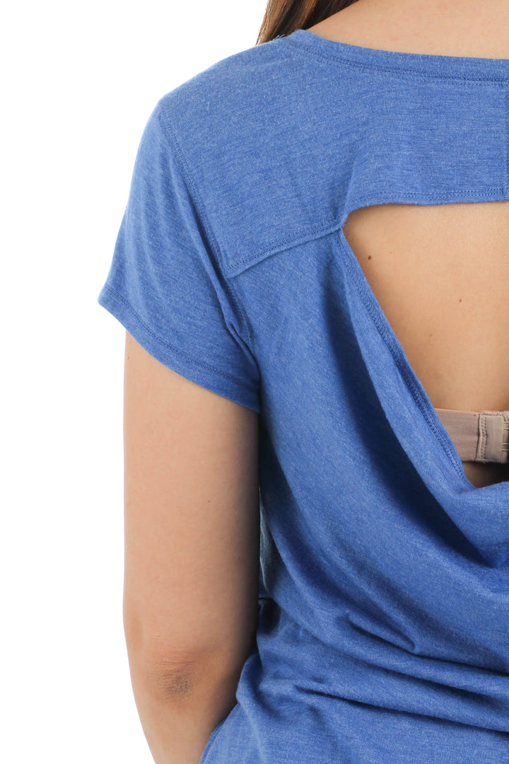 Blusa Zella azul, detalle – ClosetRehab