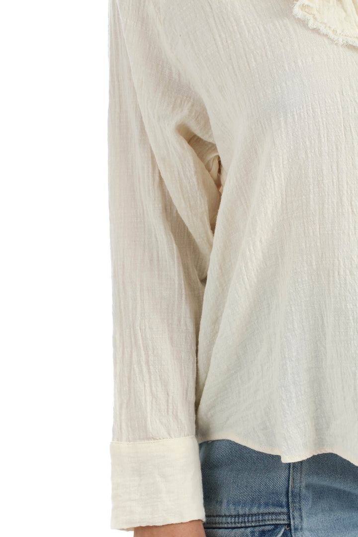 Blusa Massimo Dutti beige, detalle – ClosetRehab