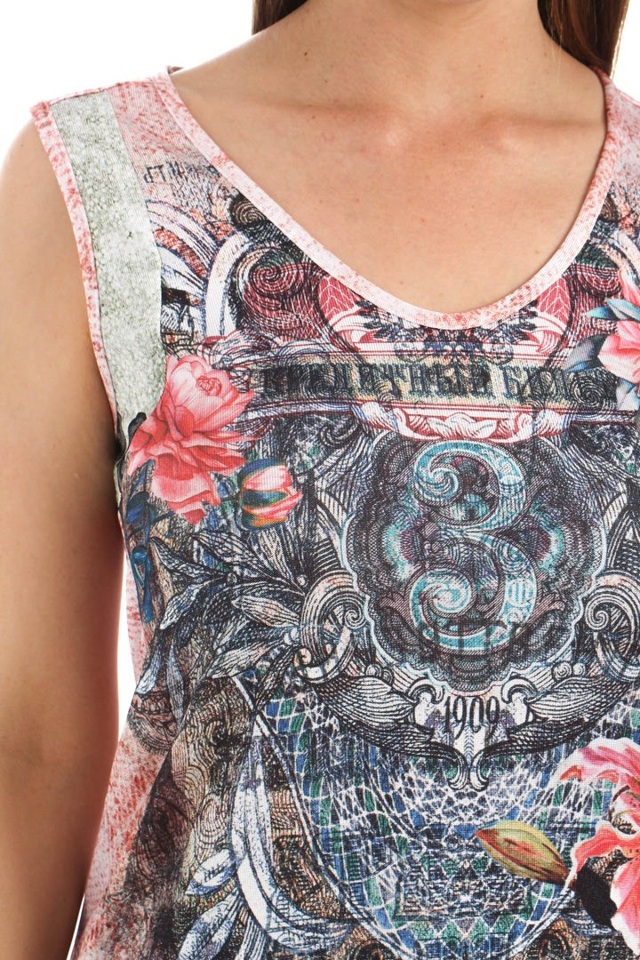Blusa Desigual estampado, vista lateral – ClosetRehab