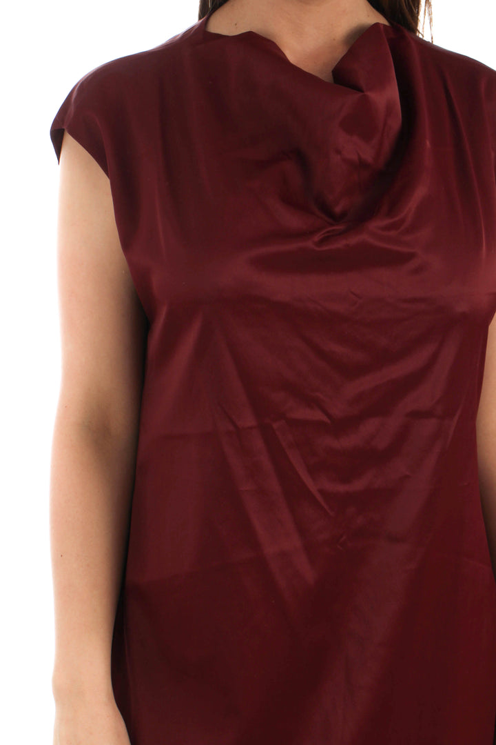 Vestido Bimba y Lola rojo, vista lateral – ClosetRehab