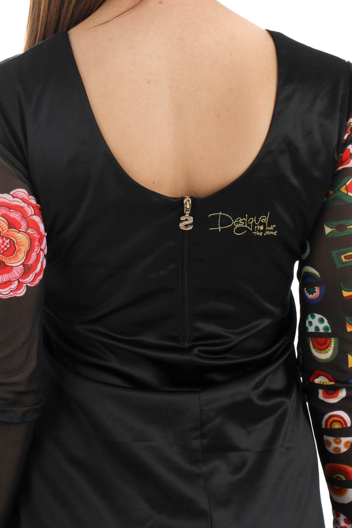Vestido Desigual estampado y negro, detalle 5 – ClosetRehab