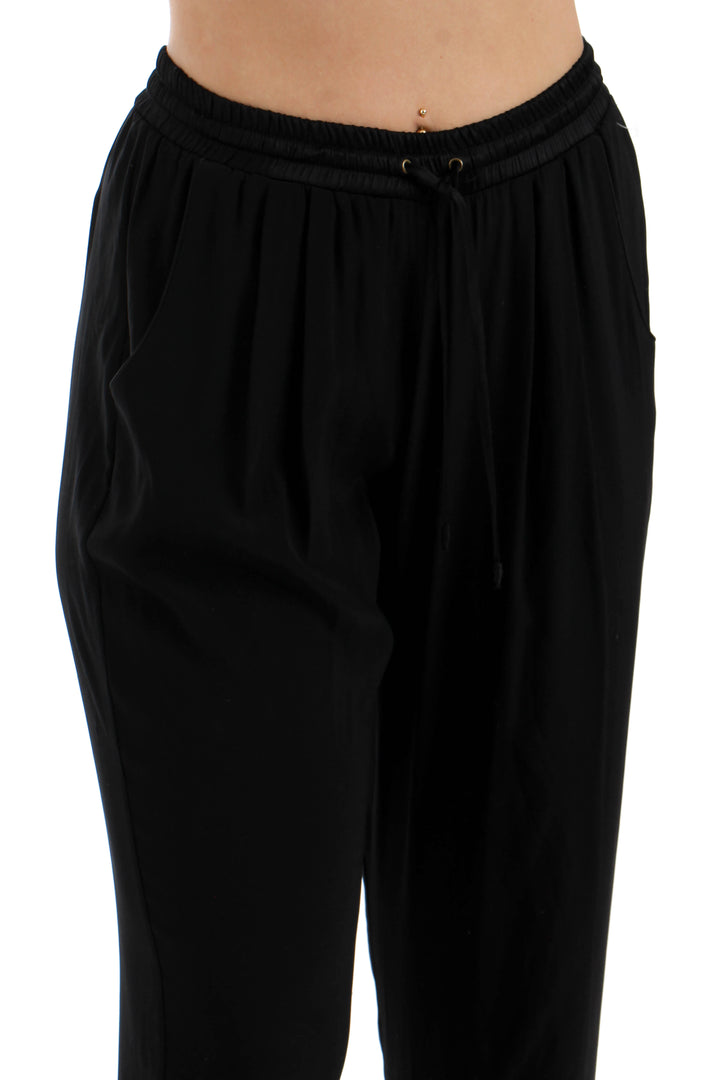Pantalón Ramy Brook negro, vista lateral – ClosetRehab