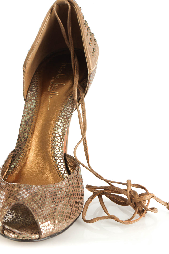 Zapato Nicole Miller dorado, detalle 9 – ClosetRehab