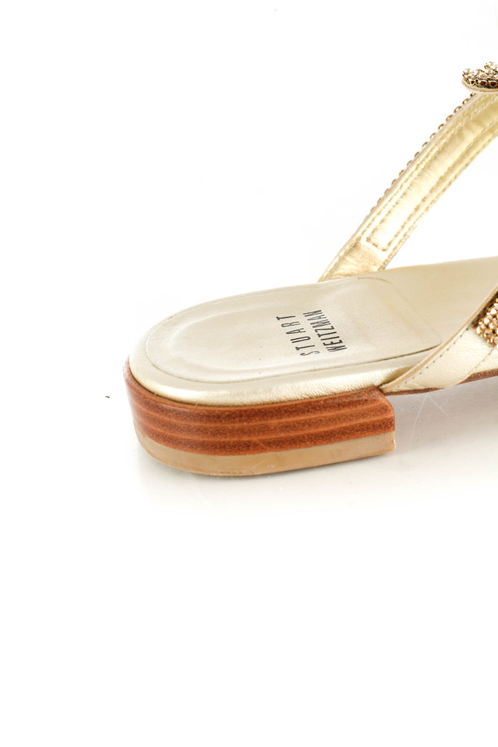 Zapato Stuart Weitzman dorado, detalle 7 – ClosetRehab