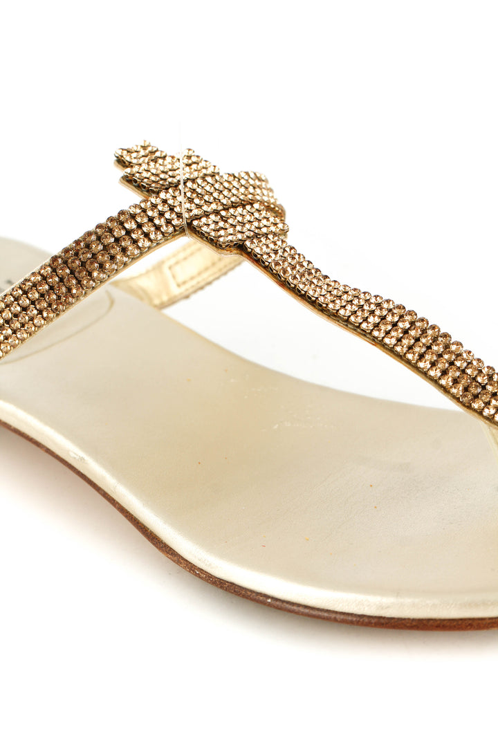 Zapato Stuart Weitzman dorado, detalle 8 – ClosetRehab