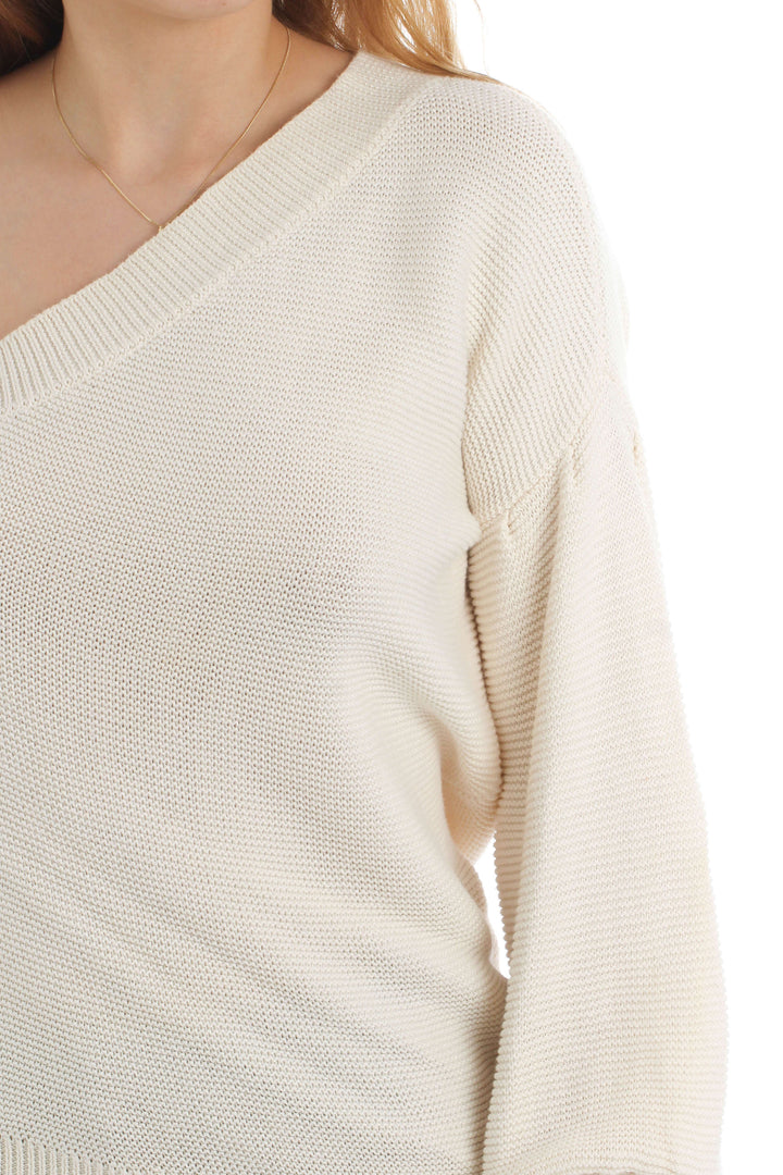Blusa Mango beige, vista lateral – ClosetRehab