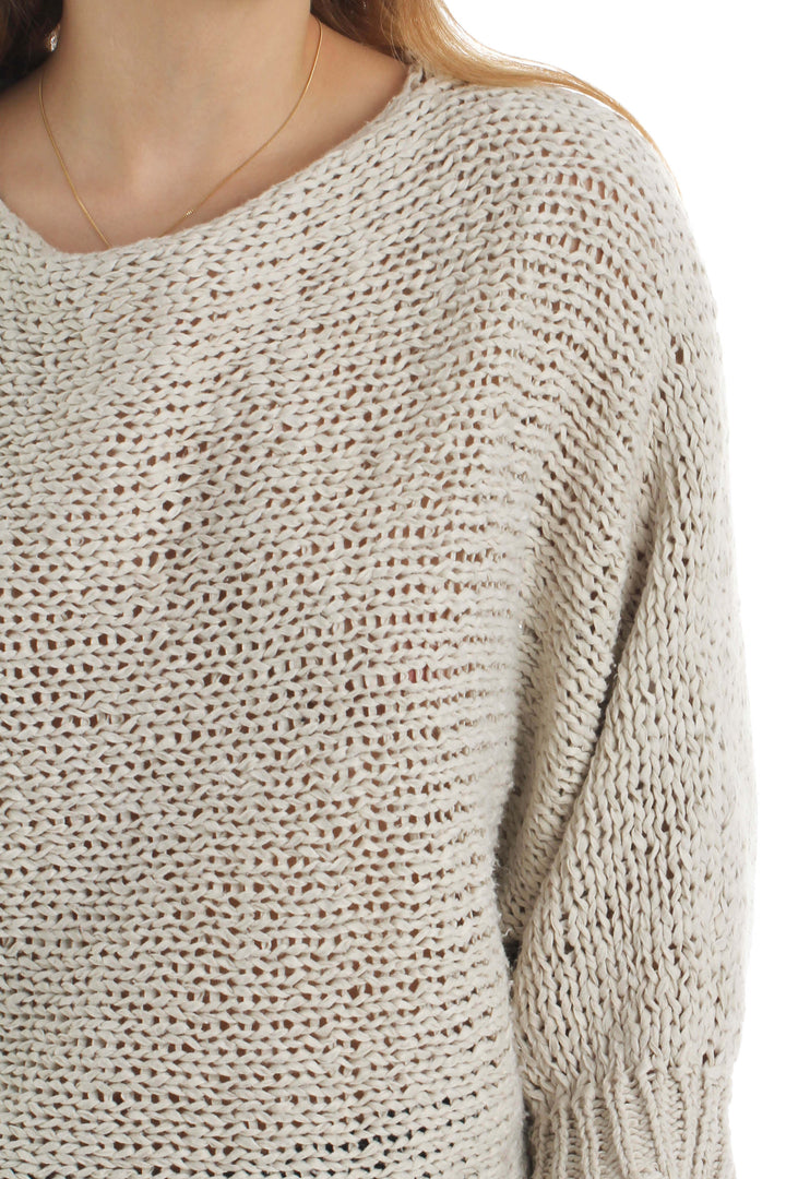 Blusa Mango beige, vista lateral – ClosetRehab