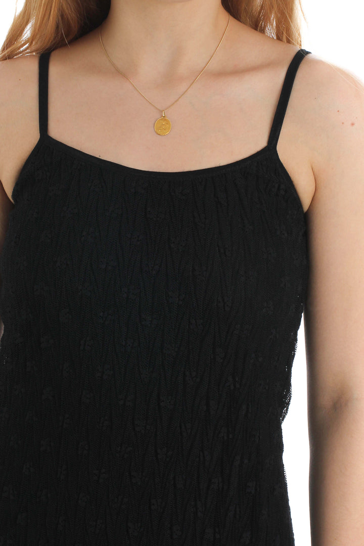 Vestido Chelsey negro, vista lateral – ClosetRehab
