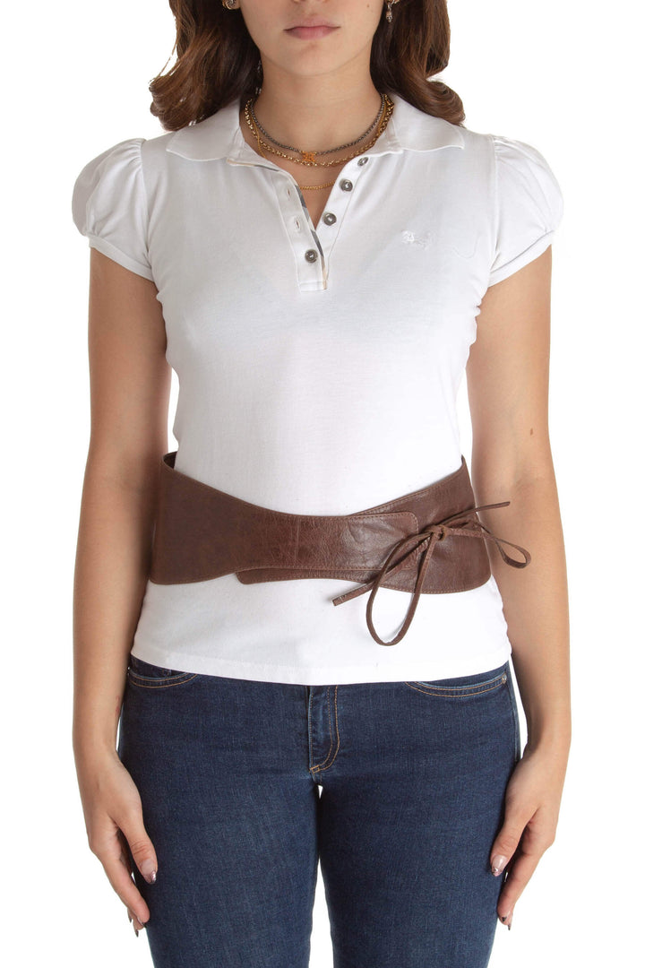 Cinturón BCBG Maxazria café, vista frontal – ClosetRehab