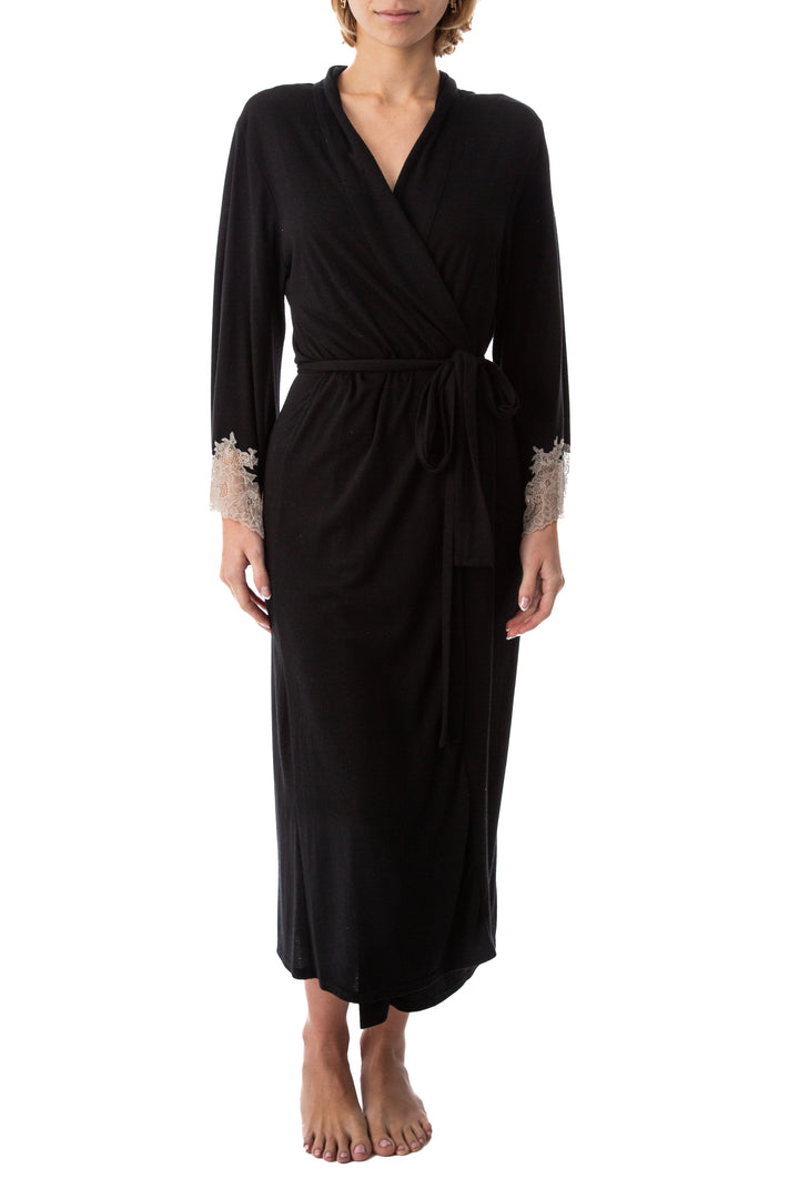 Bata natori negro, vista frontal – ClosetRehab