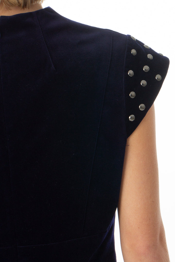 Vestido Antonio Melani azul y morado, detalle 6 – ClosetRehab