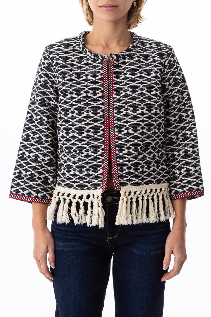Saco hiche azul y blanco, vista frontal – ClosetRehab