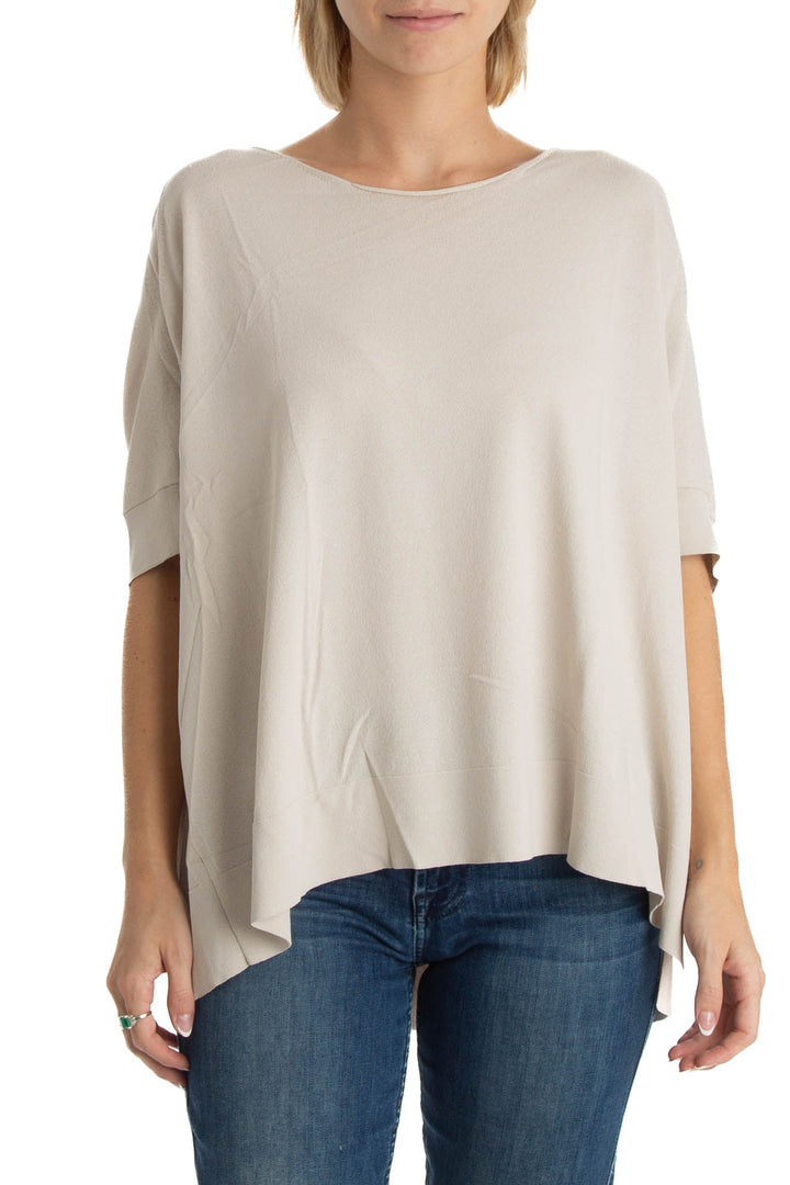 Blusa Ambrosi NWT beige, vista frontal – ClosetRehab
