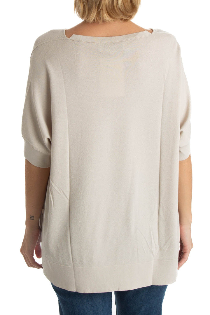 Blusa Ambrosi NWT beige, vista lateral – ClosetRehab