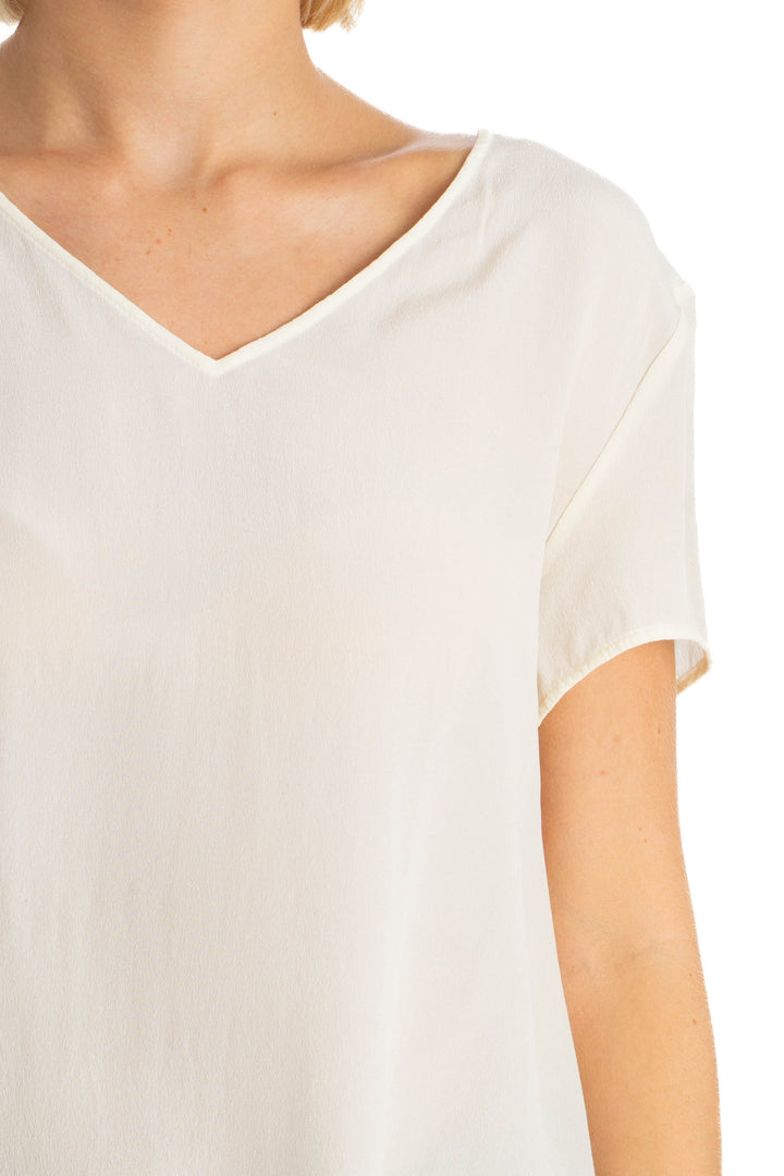 Blusa Ambrosi beige, detalle – ClosetRehab
