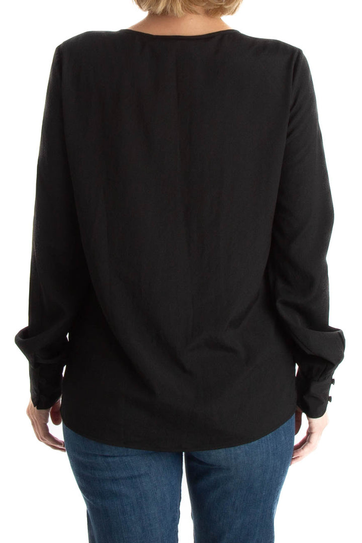 Blusa BCBG Maxazria negro, vista lateral – ClosetRehab