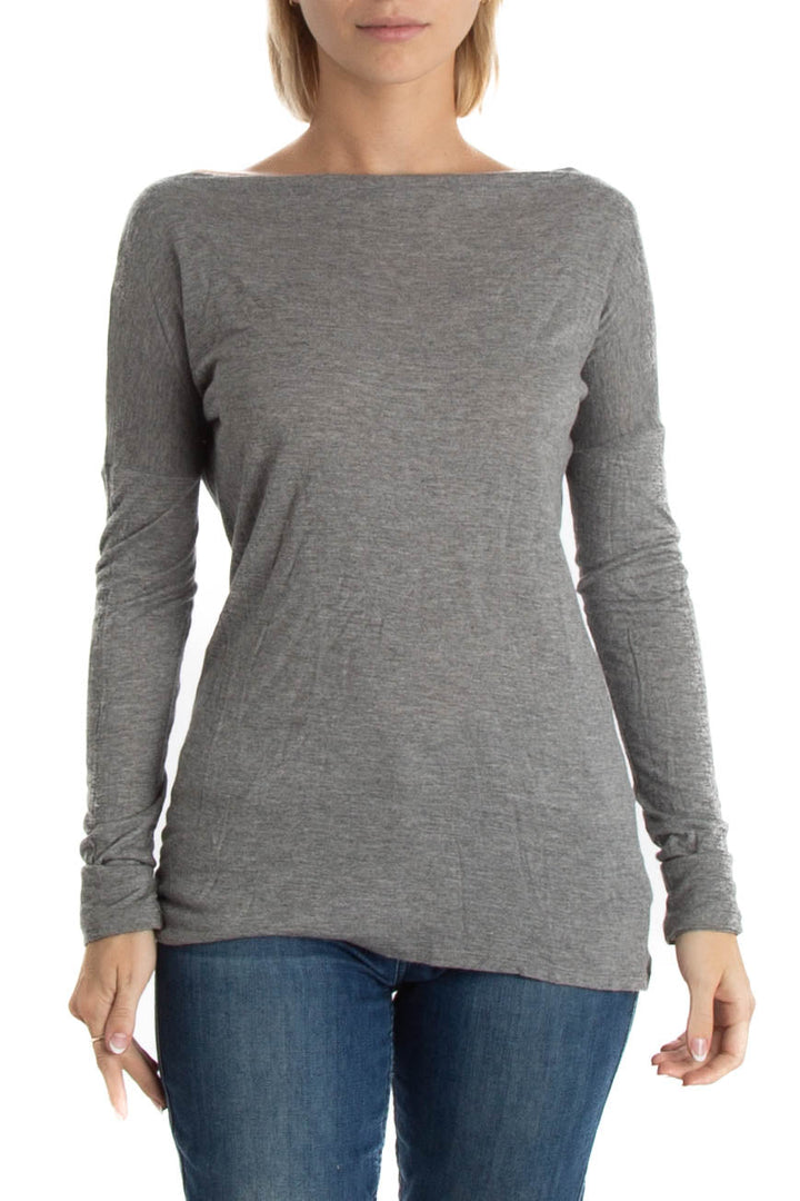 Blusa Vince gris, vista frontal – ClosetRehab