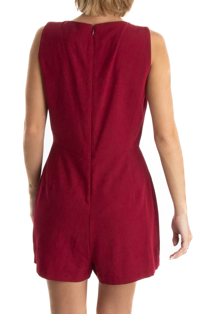 Vestido BCBG Maxazria rojo, vista lateral – ClosetRehab